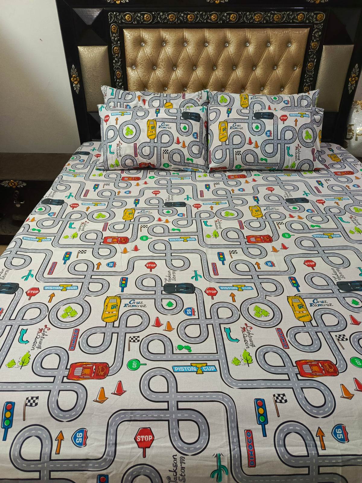 McQueen Gaming Double Bedsheet