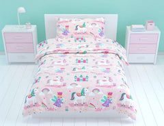 Unicorn Crown Single Bedsheets