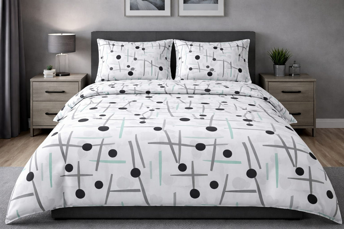 Abstract Minimalist Cotton Double (King) Bedsheets