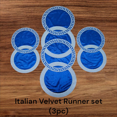 Versacci Circle Centre Table Runner with 2 Matts