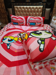 Power puff Girls King Size Winter Comforter set 4pcs